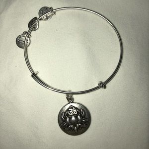 Silver Alex and Ani Lotus Bangle